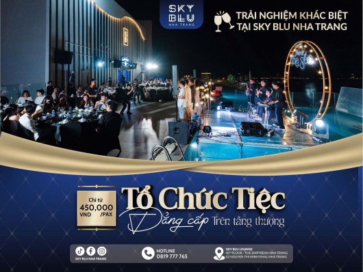 ELEVATE YOUR EVENT: HOST A STYLISH ROOFTOP PARTY AT SKY BLU NHA TRANG