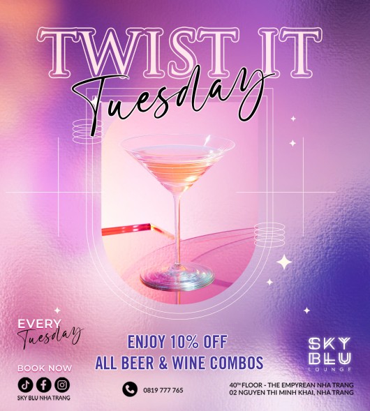 TWIST IT TUESDAY | TURN YOUR TUESDAY UPSIDE DOWN AT SKY BLU